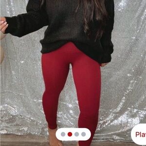 Zenana Outfitters Vibrant Red Leggings